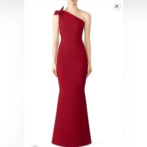 Chiara Boni Red Bow Shoulder Gown in size 46 or US 8,